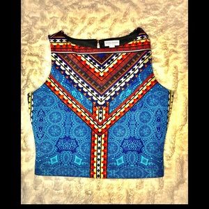 Aztec crop top